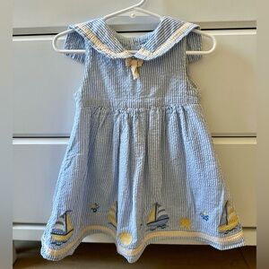 Blue Striped Nautical Kids Dress